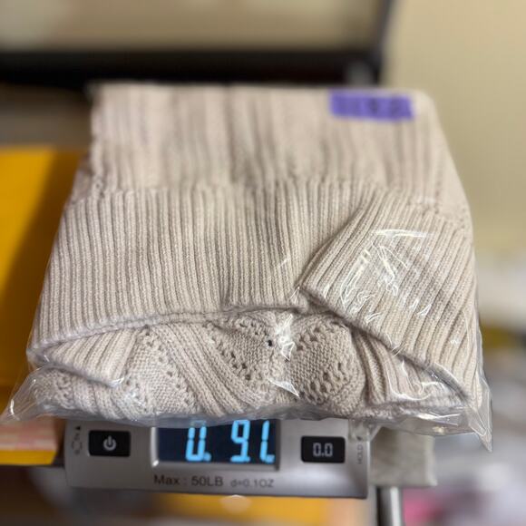 Joie XS Pullover Open Knit Sweater Top V-Neck‎ Beige Boho Softgril Beachy Y2K - Picture 8 of 8